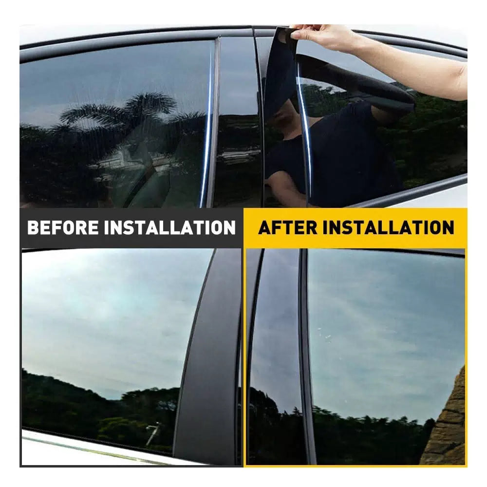 Black Pillar Posts for Toyota Corolla 2014-18 6pc Set Door Trim Cover Window Kit 6B93BC-57 [3]
