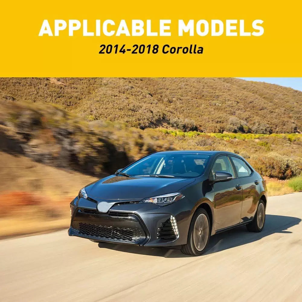 Black Pillar Posts for Toyota Corolla 2014-18 6pc Set Door Trim Cover Window Kit 6B93BC-57 [6]