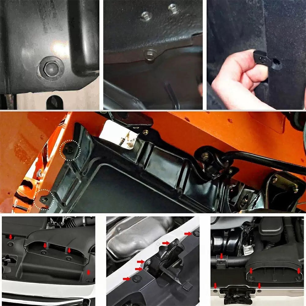 Body Bolts U-nut Clips - M6 Engine Under Cover Splash Shield Guard for Hyundai 6B93BC-57 [10]