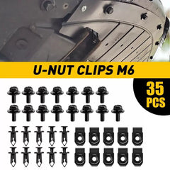 Body Bolts U-nut Clips - M6 Engine Under Cover Splash Shield Guard for Hyundai 6B93BC-57 [1]