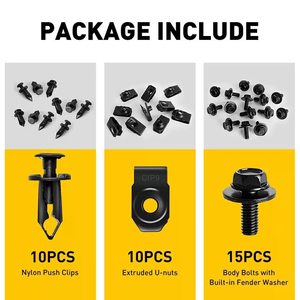 Body Bolts U-nut Clips - M6 Engine Under Cover Splash Shield Guard for Hyundai 6B93BC-57 [7]