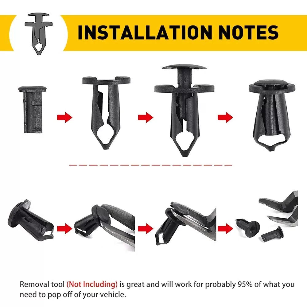 Body Bolts U-nut Clips - M6 Engine Under Cover Splash Shield Guard for Hyundai 6B93BC-57 [8]
