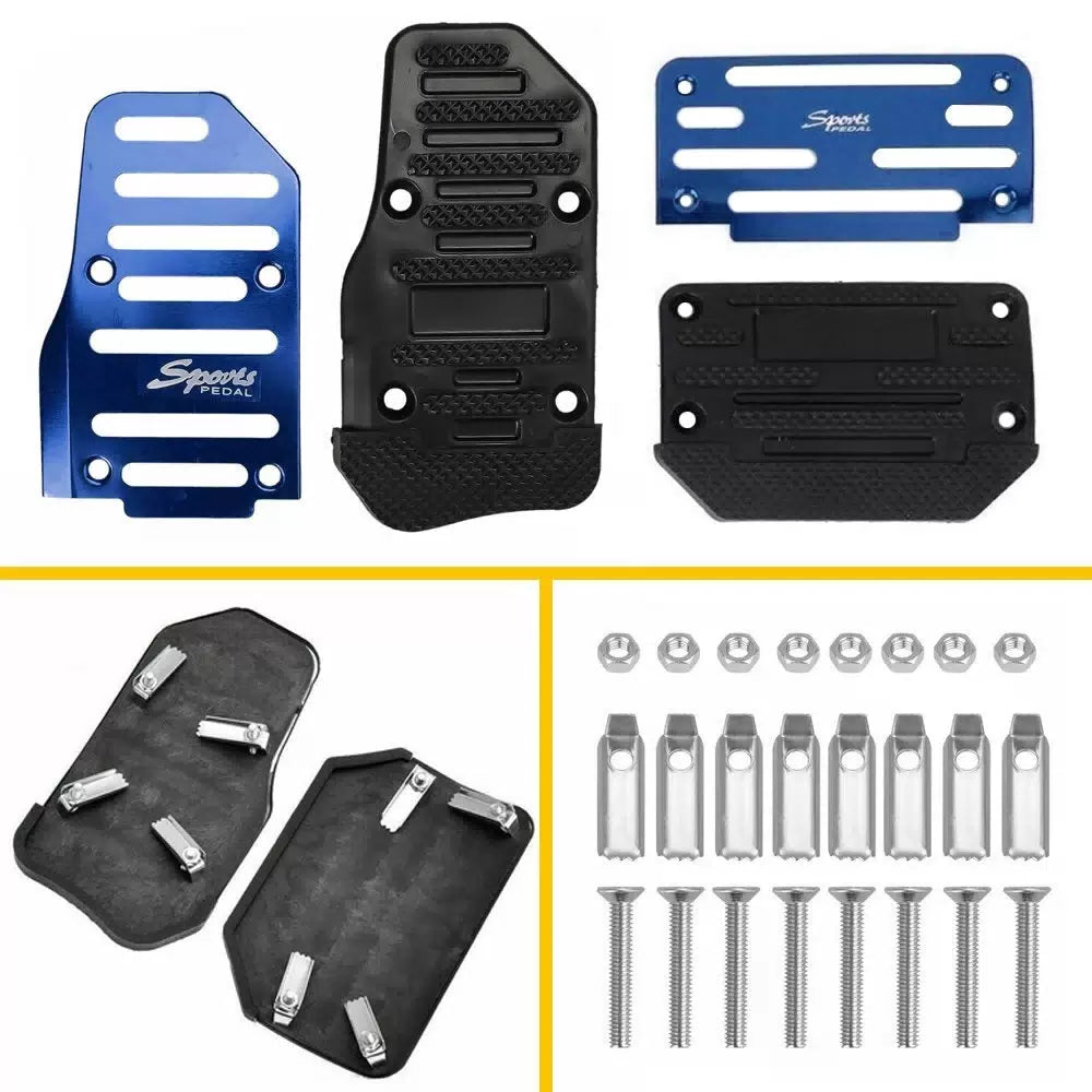 Bule Non-Slip Automatic Gas Brake Foot Pedal Pad Cover Accessories Universal EOA 6B93BC-57 [4]