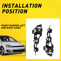 Bumper Bracket For 2015-2016 Volkswagen GTI Golf Set of 2 Front Left Right EOA 6B93BC-57 [3]