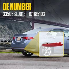 Bumper Reflector For 2012 2013 2014 Honda CR-V Rear Right 33505SLJ013 EOA 6B93BC-57 [3]