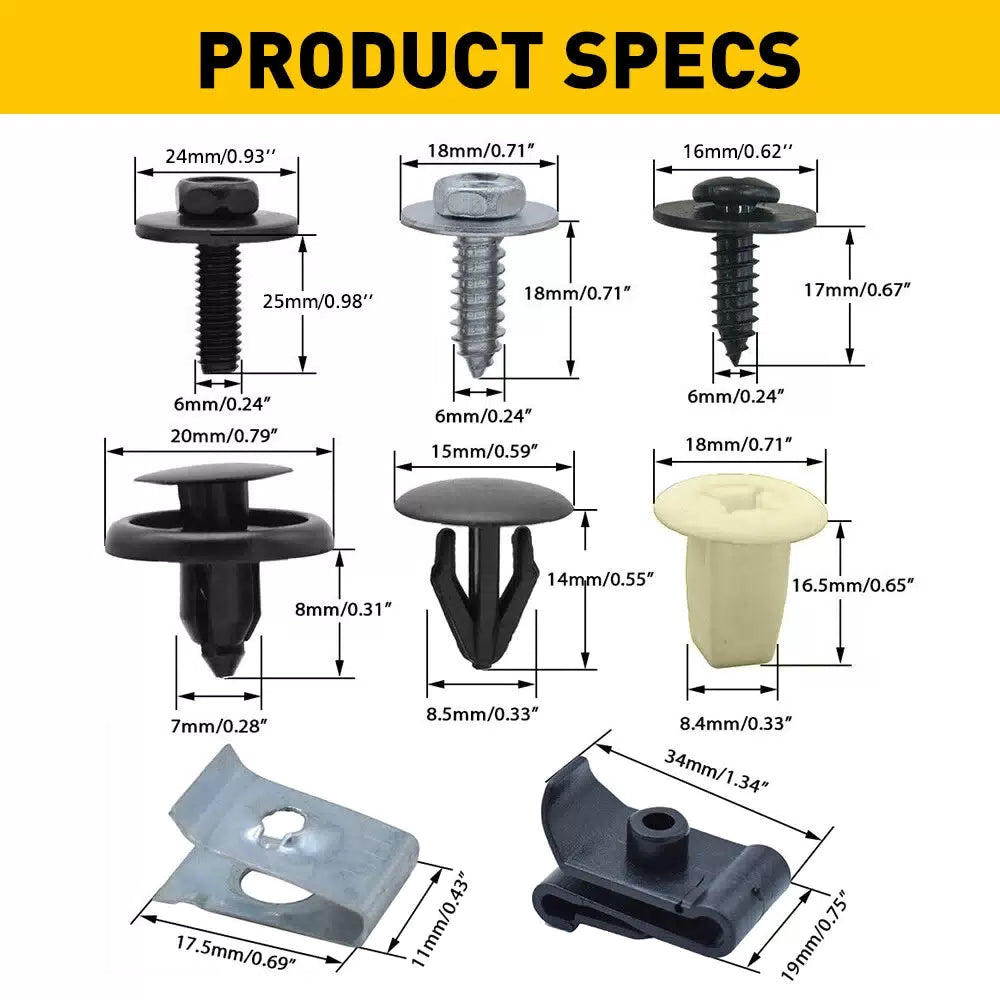 Bumper Splash Shield Hood Engine Push Screw Clip Rivet Trim 50x For Toyota Lexus 6B93BC-57 [2]