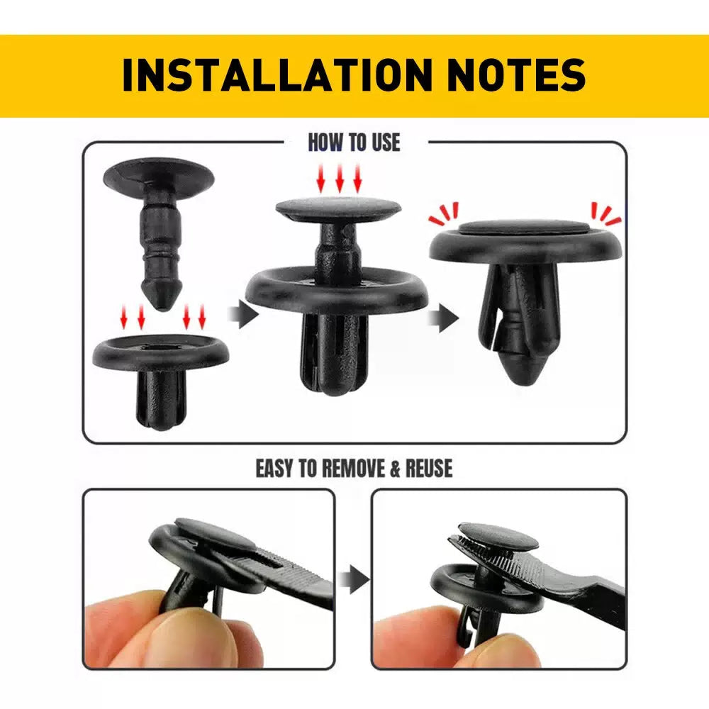 Bumper Splash Shield Hood Engine Push Screw Clip Rivet Trim 50x For Toyota Lexus 6B93BC-57 [5]