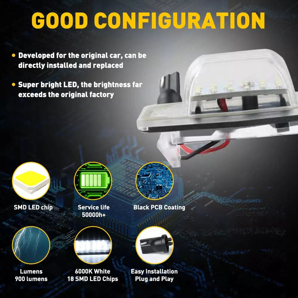 Canbus LED License Plate Lamp Lights for 2001-2007 Ford Mercury Escape Mariner 6B93BC-57 [6]