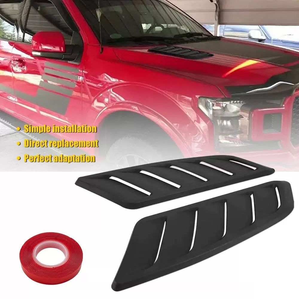 Car Hood Vent Scoop Louver Scoop Cover Decor Air Flow Intake Universal Black EOA 6B93BC-57 [1]