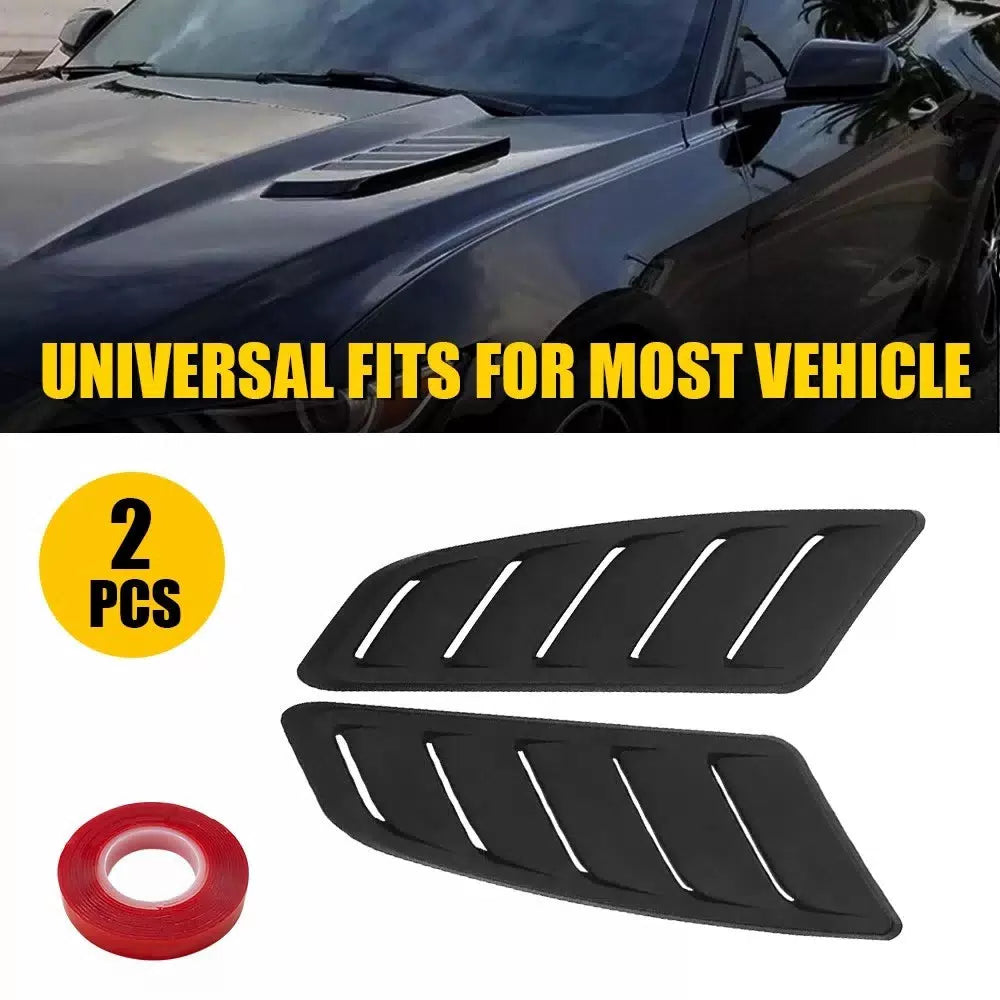 Car Hood Vent Scoop Louver Scoop Cover Decor Air Flow Intake Universal Black EOA 6B93BC-57 [11]