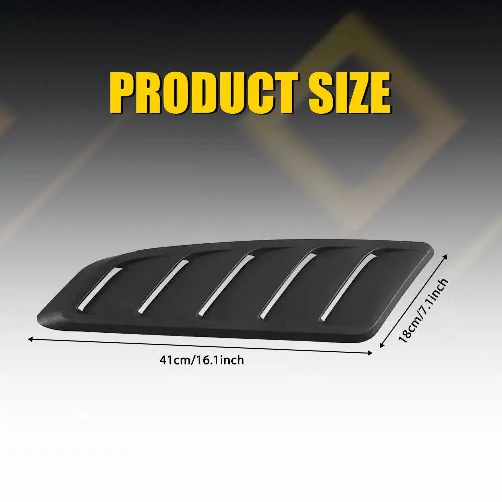 Car Hood Vent Scoop Louver Scoop Cover Decor Air Flow Intake Universal Black EOA 6B93BC-57 [3]