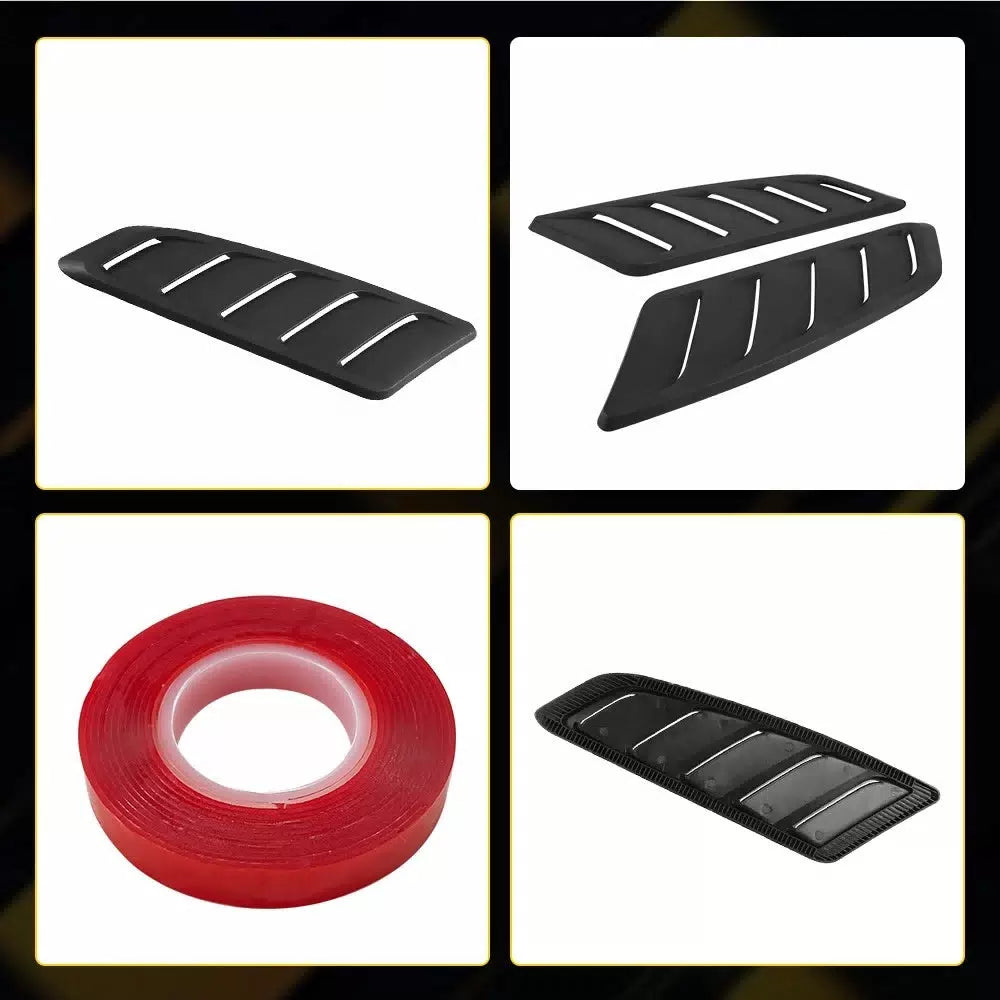 Car Hood Vent Scoop Louver Scoop Cover Decor Air Flow Intake Universal Black EOA 6B93BC-57 [5]