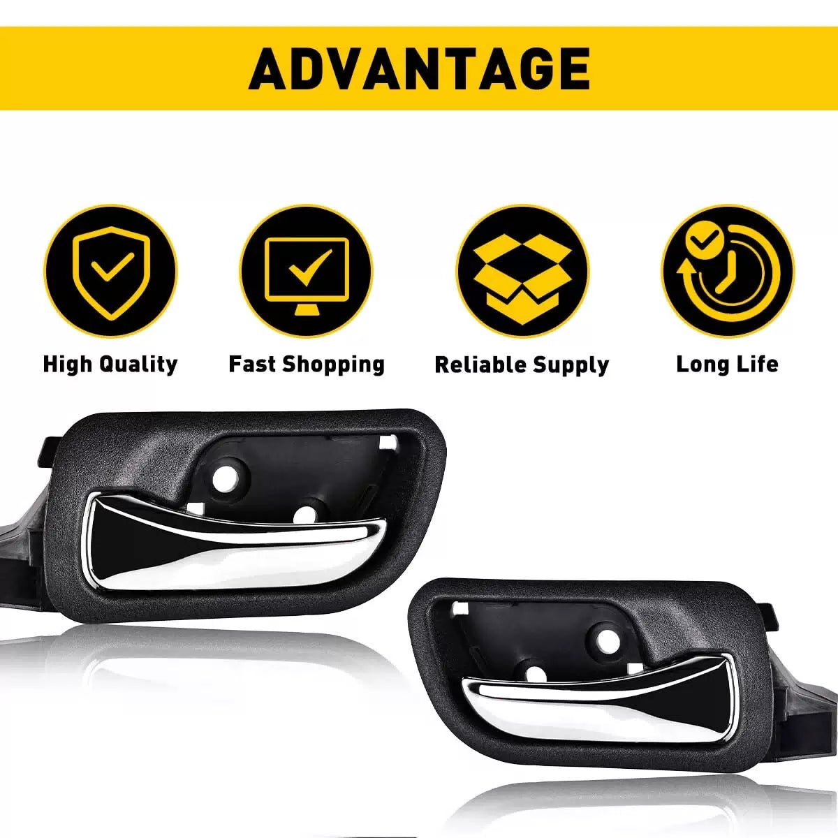 Car Interior Door Pull Front Handle Right Black For 2003-2007 Honda Accord 6B93BC-57 [1]