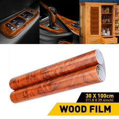 Car Interior Wood Grain Textured Glossy Vinyl Wrap Sticker Decal Sheet Film DIY 6B93BC-57 [1]