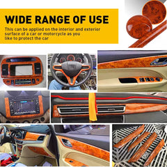Car Interior Wood Grain Textured Glossy Vinyl Wrap Sticker Decal Sheet Film DIY 6B93BC-57 [2]