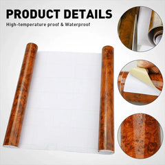 Car Interior Wood Grain Textured Glossy Vinyl Wrap Sticker Decal Sheet Film DIY 6B93BC-57 [3]