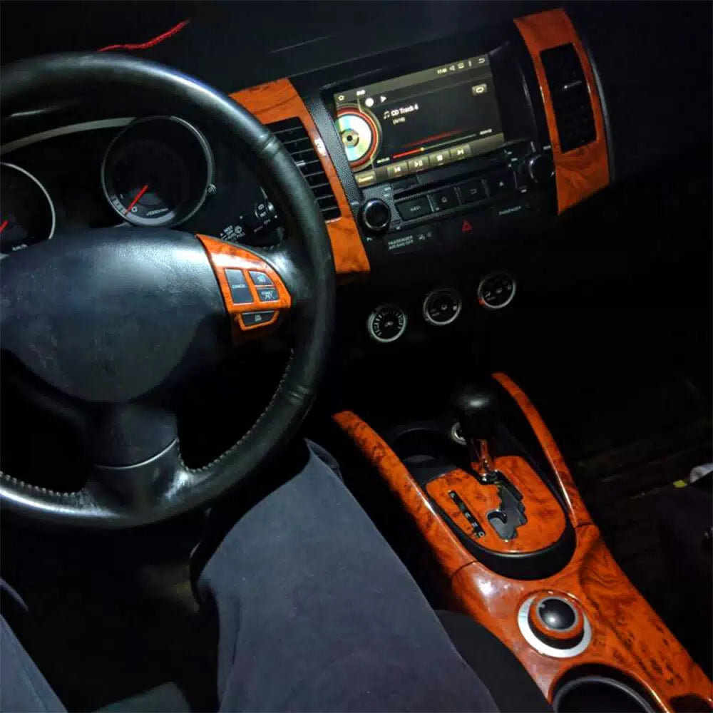 Car Interior Wood Grain Textured Glossy Vinyl Wrap Sticker Decal Sheet Film DIY 6B93BC-57 [6]