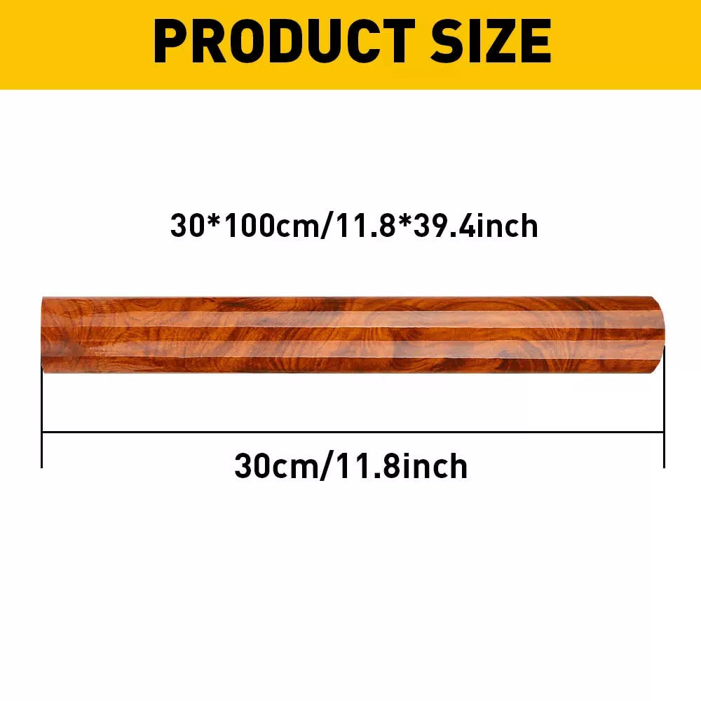 Car Interior Wood Grain Textured Glossy Vinyl Wrap Sticker Decal Sheet Film DIY 6B93BC-57 [9]