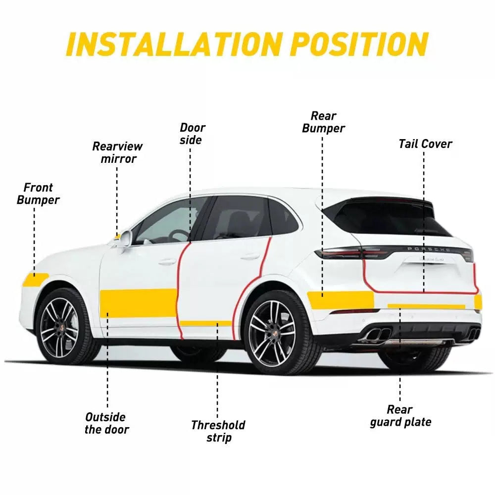 Car Sticker Transparent DIY Door Sill Protector Edge Guard Strip Film Decal A 6B93BC-57 [9]