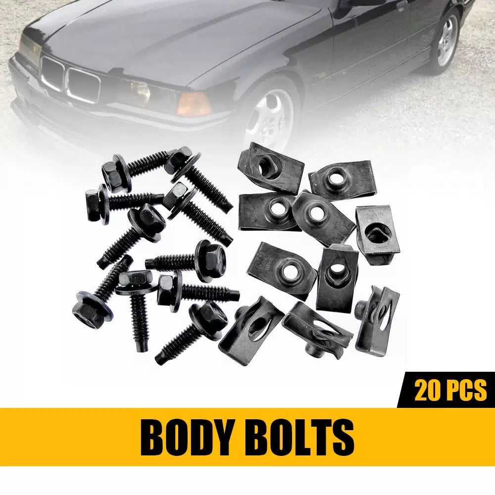 Car Truck Body Bolts U-nut Clips- 5/16-18 x 1-3/16"- 1/2" Hex- 40 pcs- #374 EA 6B93BC-57 [10]