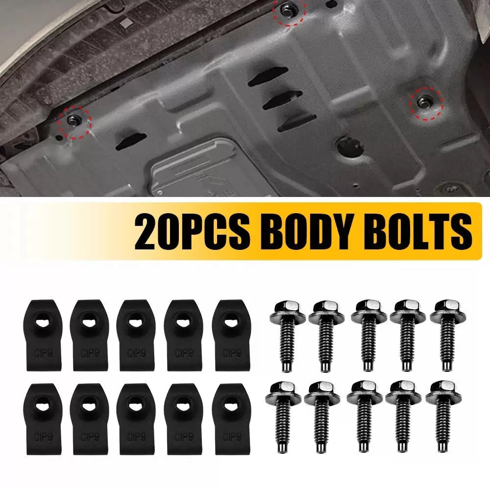 Car Truck Body Bolts U-nut Clips- 5/16-18 x 1-3/16"- 1/2" Hex- 40 pcs- #374 EA 6B93BC-57 [9]