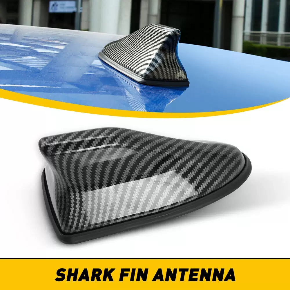 Carbon Fiber Car Roof Shark Fin Antenna Aerial AM/FM Signal Radio Aerial EOA 6B93BC-57 [1]