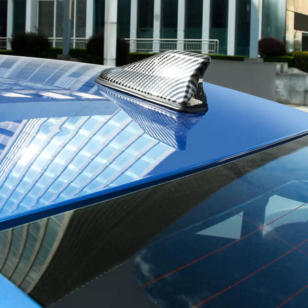 Carbon Fiber Car Roof Shark Fin Antenna Aerial AM/FM Signal Radio Aerial EOA 6B93BC-57 [9]