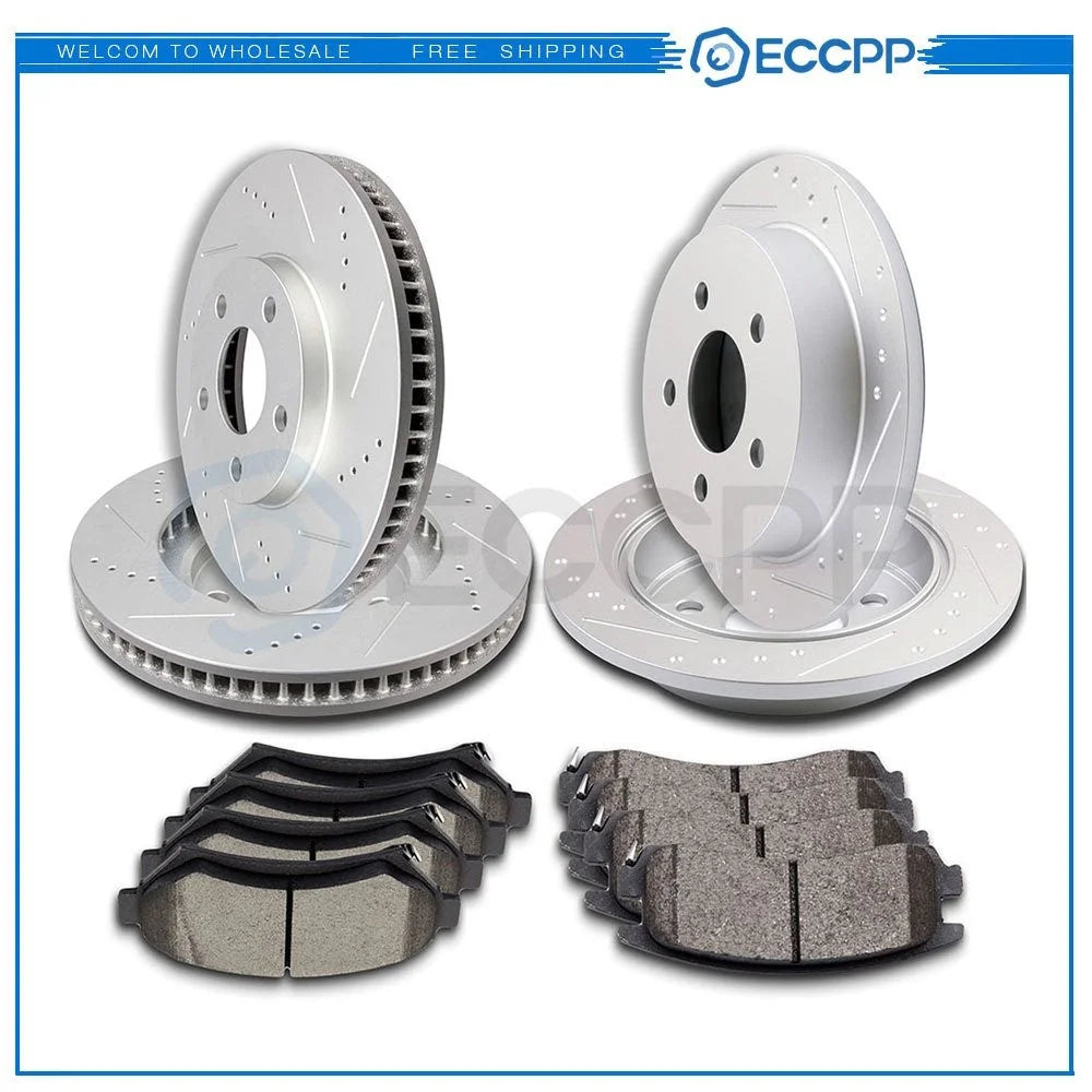 Ceramic Brake Pads And Rotors Front Rear For Oldsmobile Intrigue GL GLS GX 6B93BC-57 [1]