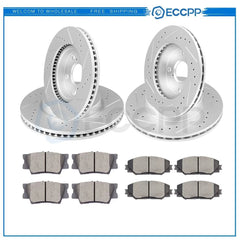 Ceramic Brake Pads And Rotors Front Rear For Toyota RAV4 Limited 2.5L 2011-2015 6B93BC-57 [1]