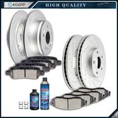 Ceramic Brake Pads And Rotors Front Rear Kit For Acura TL Type-S 1999 - 2003 KOEEP [1]