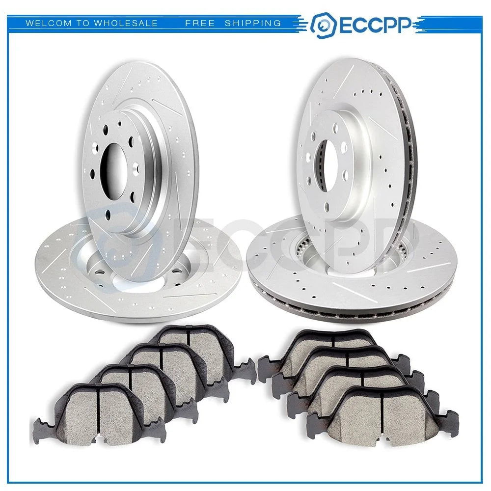 Ceramic Brake Pads And Rotors Front & Rear For Mazda 6 Mercury Milan Ford Fusion KOEEP [1]