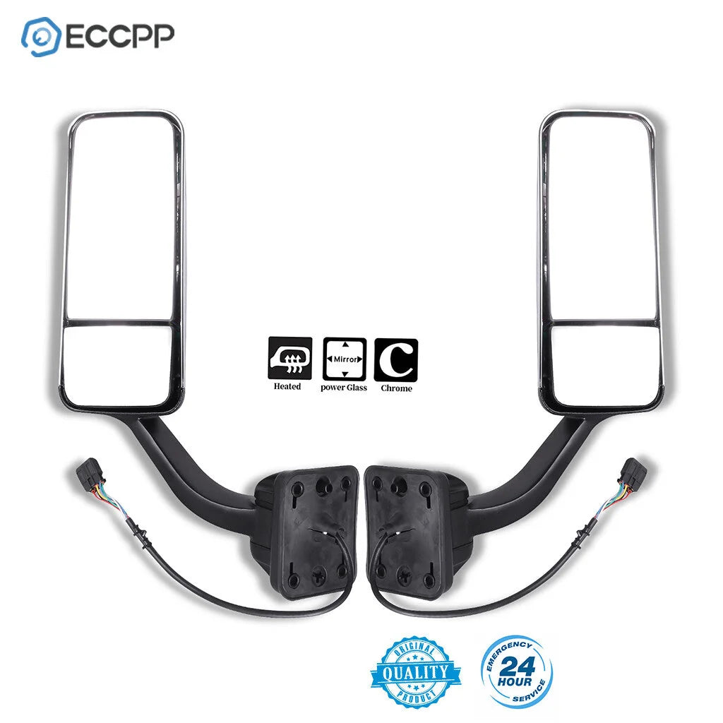 Chrome Door Mirror Power Heated For 2008-2016 Freightliner Cascadia LH+RH Side 6B93BC-57 [1]