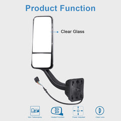 Chrome Door Mirror Power Heated For 2008-2016 Freightliner Cascadia LH+RH Side 6B93BC-57 [4]