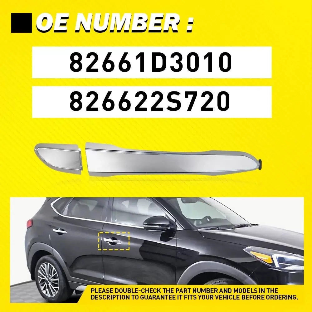 Chrome Exterior Door Handle Front Passenger Right for 2016-2021 Hyundai Tucson A 6B93BC-57 [10]