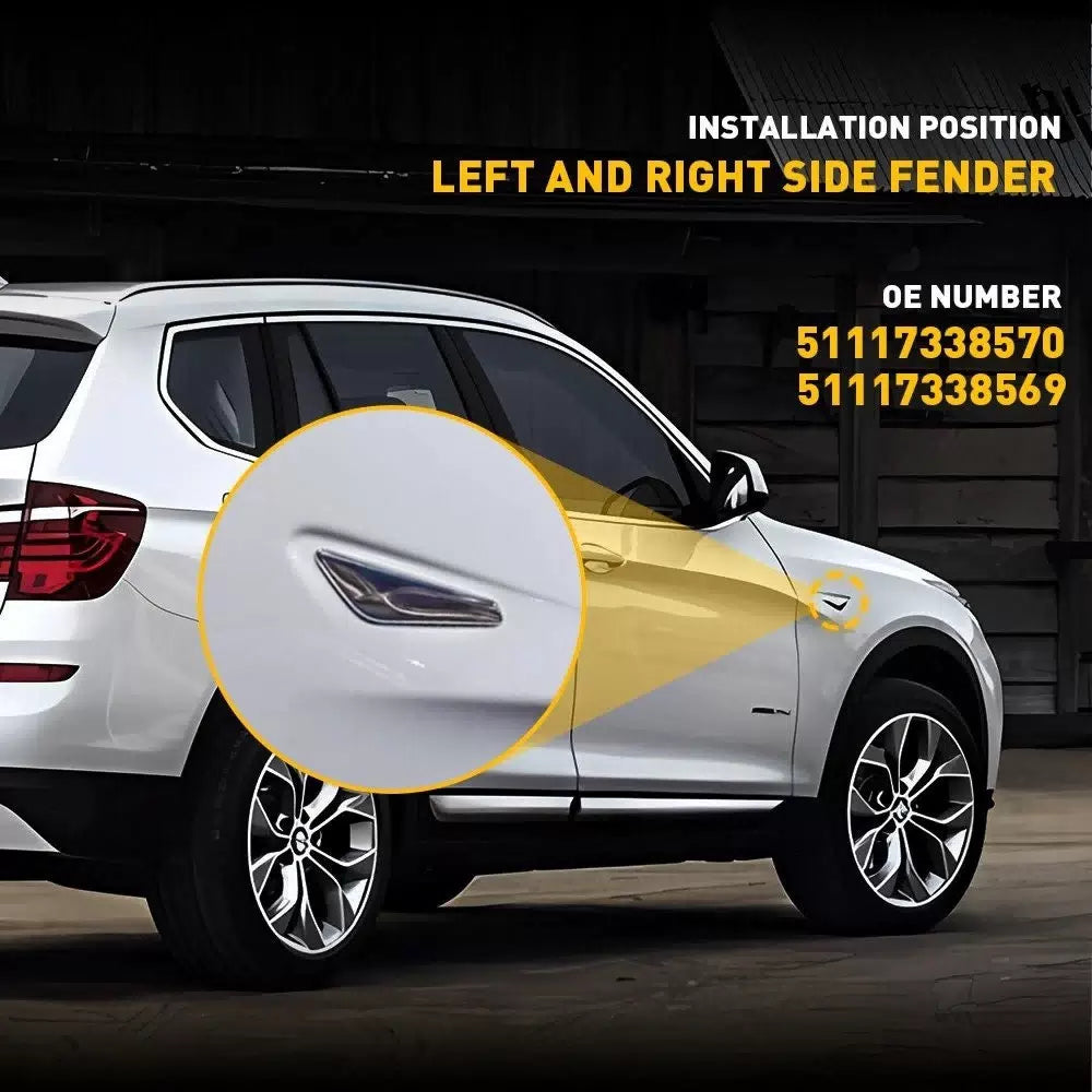 Chrome Fender Front Finisher Trim Right & Left Side for 13-18 BMW X3 X4 F25 F26 6B93BC-57 [2]