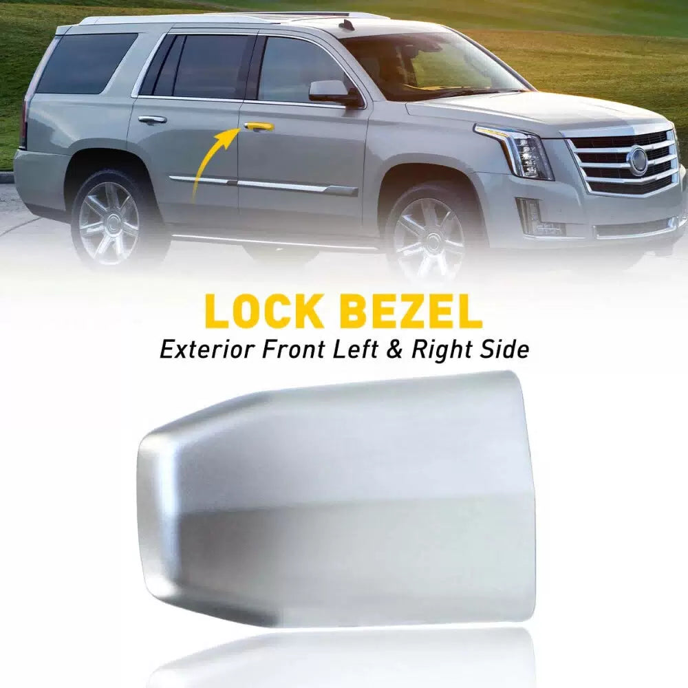 Chrome Front Door Handle Lock Cylinder Cover For 2015-2019 Cadillac Escalade EOA 6B93BC-57 [10]