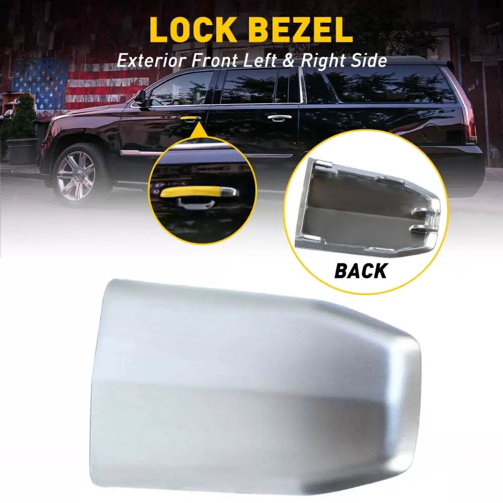 Chrome Front Door Handle Lock Cylinder Cover For 2015-2019 Cadillac Escalade EOA 6B93BC-57 [11]