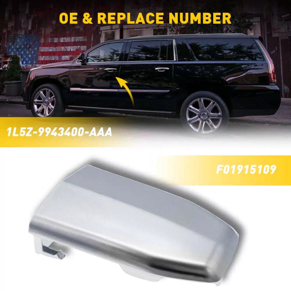 Chrome Front Door Handle Lock Cylinder Cover For 2015-2019 Cadillac Escalade EOA 6B93BC-57 [3]