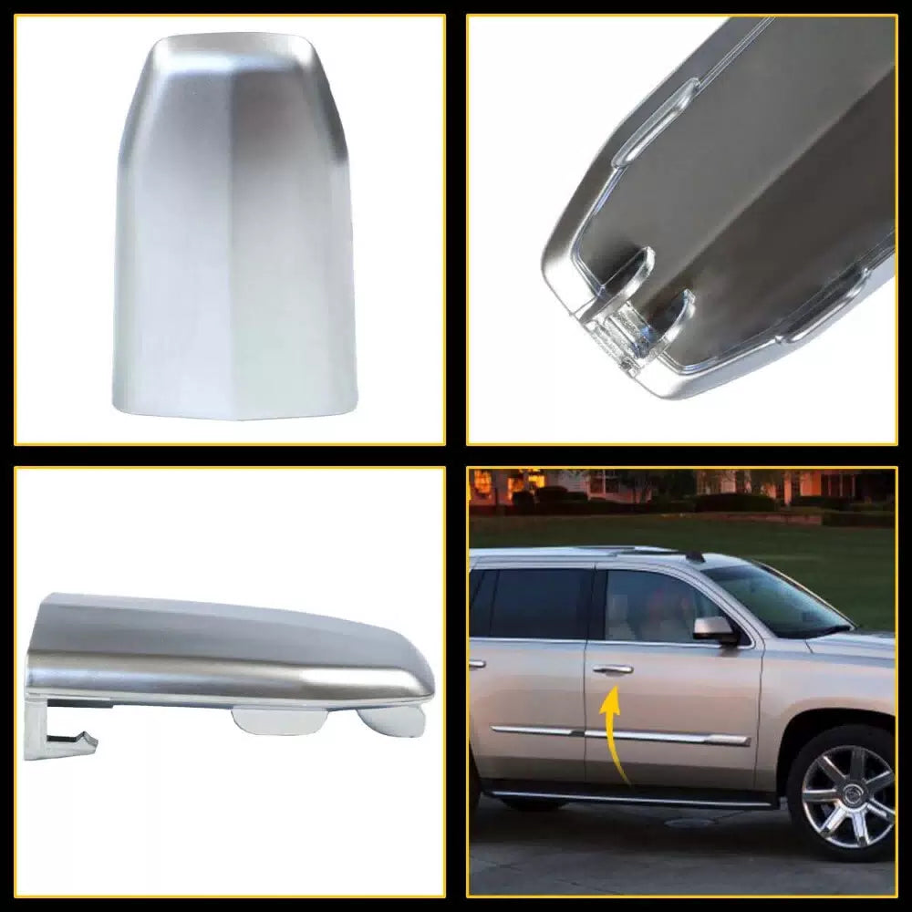 Chrome Front Door Handle Lock Cylinder Cover For 2015-2019 Cadillac Escalade EOA 6B93BC-57 [5]