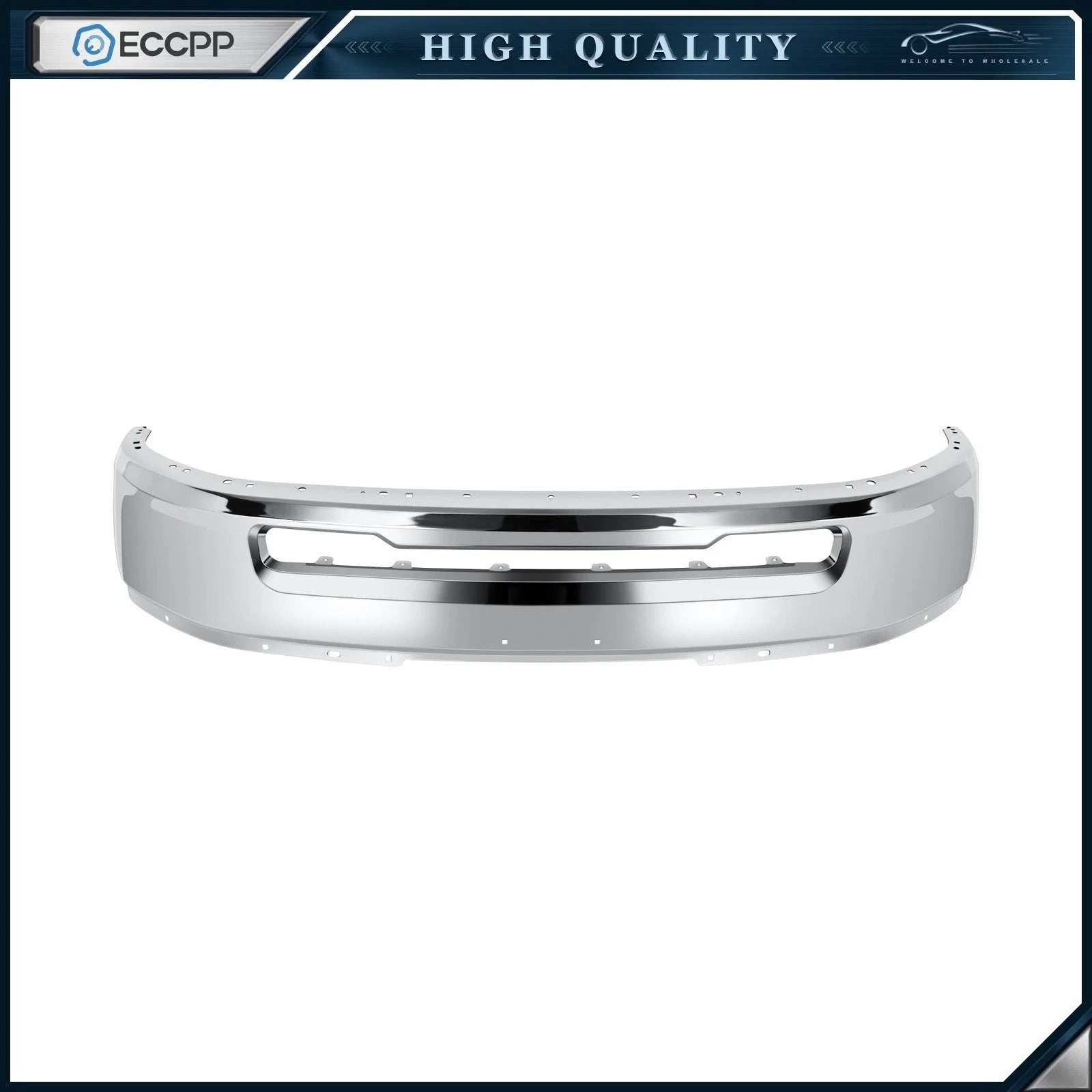 Chrome Steel Front Bumper Face Bar 55112627AA Fits For 2009-2012 Dodge Ram 1500 6B93BC-57 [1]