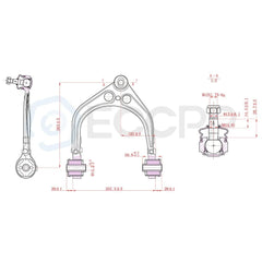 Complete 12 Upper Lower Control Arms For 05-09 Dodge Charger & Magnum 2WD 6B93BC-57 [4]