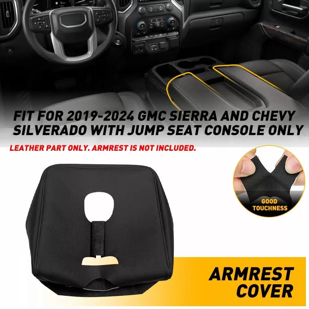 Console Lid Armrest Cover Pad For 2019-24 GMC Sierra Chevy Silverado Jump Seat A 6B93BC-57 [11]
