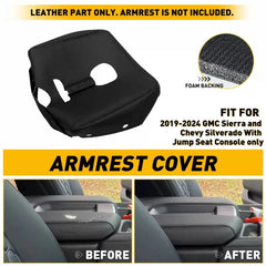 Console Lid Armrest Cover Pad For 2019-24 GMC Sierra Chevy Silverado Jump Seat A 6B93BC-57 [1]