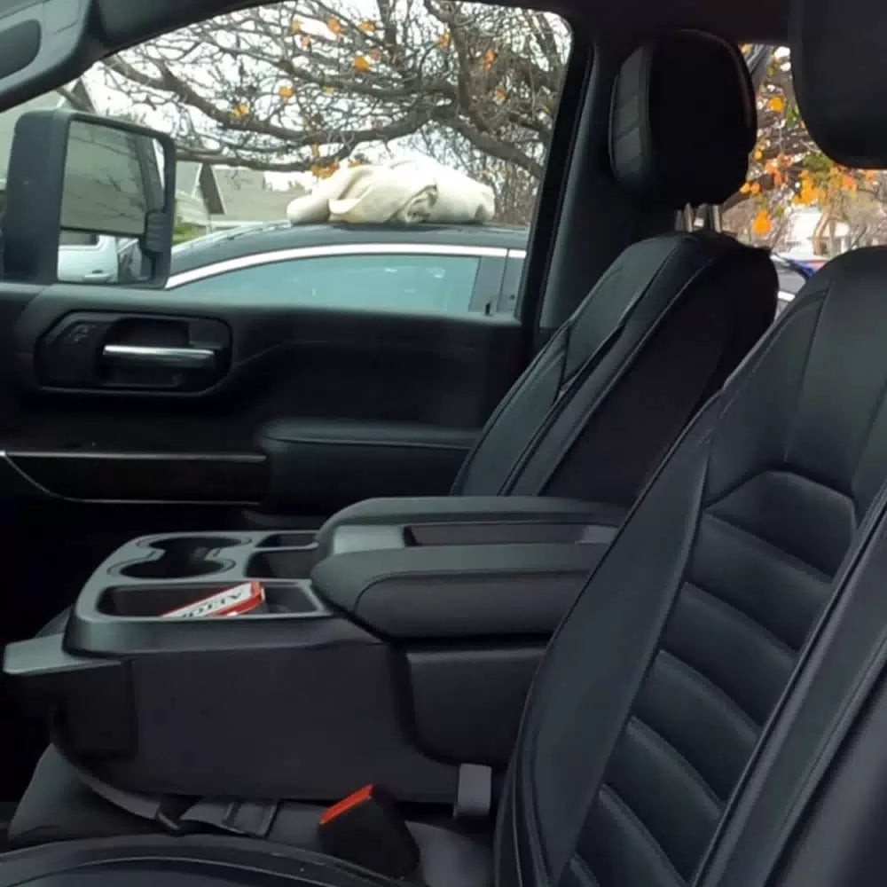 Console Lid Armrest Cover Pad For 2019-24 GMC Sierra Chevy Silverado Jump Seat A 6B93BC-57 [2]