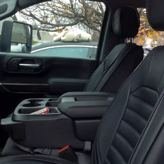 Console Lid Armrest Cover Pad For 2019-24 GMC Sierra Chevy Silverado Jump Seat A 6B93BC-57 [2]