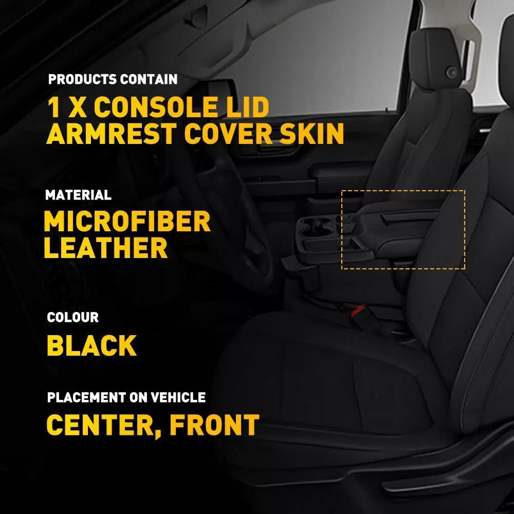 Console Lid Armrest Cover Pad For 2019-24 GMC Sierra Chevy Silverado Jump Seat A 6B93BC-57 [9]