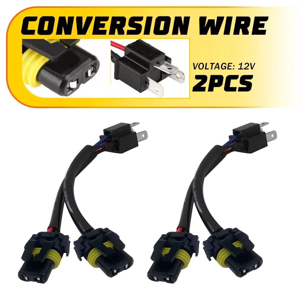 Conversion Wire 9003 H4 TO 9005 9006 Two Harness Head Light Adapter Plug Play EA 6B93BC-57 [1]