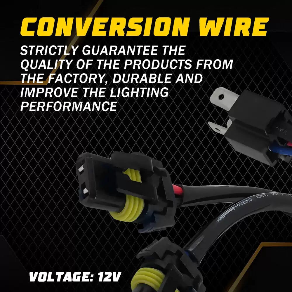 Conversion Wire 9003 H4 TO 9005 9006 Two Harness Head Light Adapter Plug Play EA 6B93BC-57 [3]