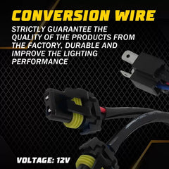 Conversion Wire 9003 H4 TO 9005 9006 Two Harness Head Light Adapter Plug Play EA 6B93BC-57 [3]