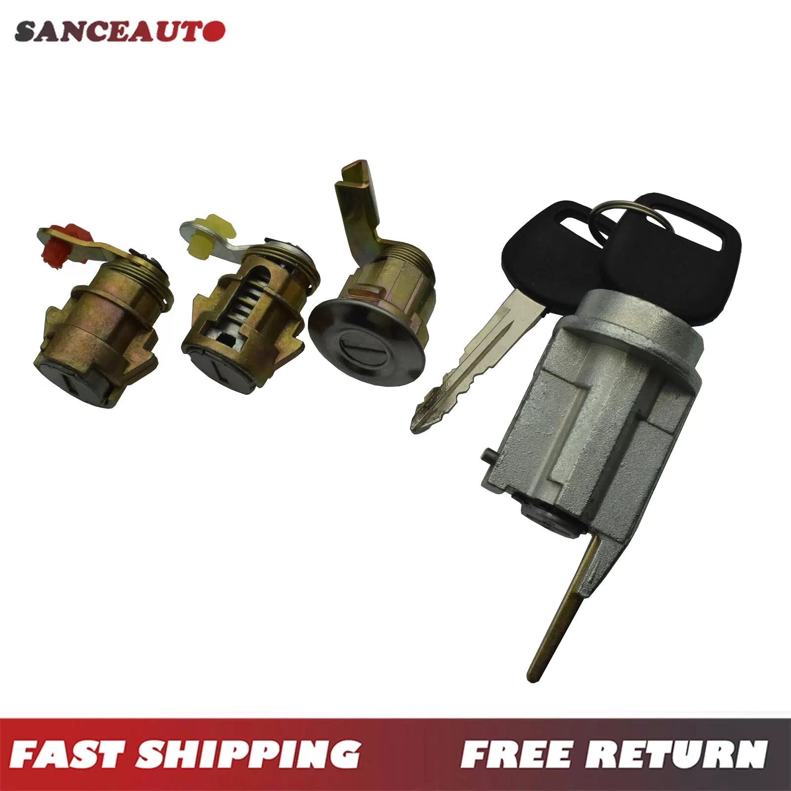 D2191608 Ignition Door Locks & Gas Lock 2 Keys For Toyota Pickup Truck 1992-1995 6B93BC-57 [1]